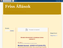 Tablet Screenshot of friss-allasok.blogspot.com