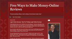 Desktop Screenshot of freewaystomakemoneyonlinereviews.blogspot.com