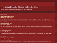 Tablet Screenshot of freewaystomakemoneyonlinereviews.blogspot.com