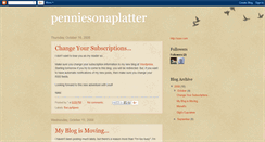 Desktop Screenshot of penniesonaplatter.blogspot.com