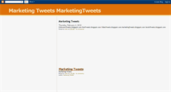Desktop Screenshot of marketingtweets.blogspot.com