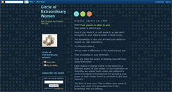 Desktop Screenshot of circleofextraordinarywomen.blogspot.com