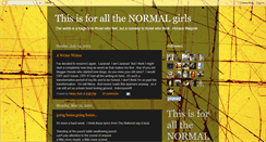 Desktop Screenshot of normalgirls.blogspot.com