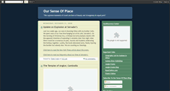 Desktop Screenshot of oursenseofplace.blogspot.com
