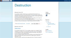 Desktop Screenshot of destruction2011.blogspot.com