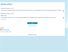 Tablet Screenshot of destruction2011.blogspot.com