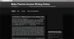 Desktop Screenshot of makepassiveincomewriting.blogspot.com
