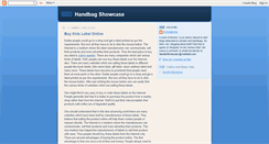 Desktop Screenshot of handbagshowcase.blogspot.com