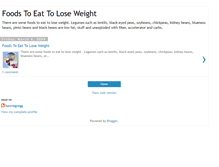 Tablet Screenshot of foods-to-eat-to-lose-weight-info.blogspot.com