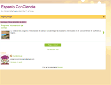 Tablet Screenshot of espacioconciencia.blogspot.com