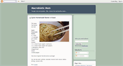 Desktop Screenshot of macrobioticmom.blogspot.com