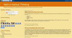 Desktop Screenshot of mattamatical.blogspot.com
