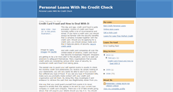 Desktop Screenshot of personal-loans-with-no-credit-check22.blogspot.com