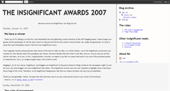 Desktop Screenshot of insignificant-awards.blogspot.com