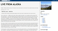 Desktop Screenshot of livefromalaska.blogspot.com