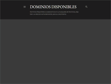 Tablet Screenshot of dominiosdisponibles.blogspot.com