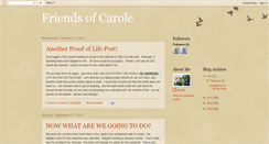 Desktop Screenshot of friendsofcarole.blogspot.com