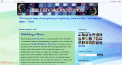 Desktop Screenshot of eclectic-meanderings.blogspot.com