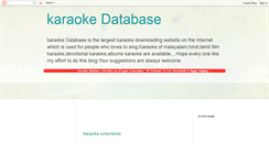 Desktop Screenshot of karaokedatabase.blogspot.com