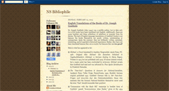 Desktop Screenshot of nsbibliophile.blogspot.com