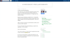 Desktop Screenshot of confidentphilanthropy.blogspot.com