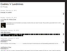 Tablet Screenshot of cookiesandlandmines.blogspot.com