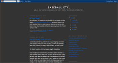 Desktop Screenshot of baseballetc.blogspot.com