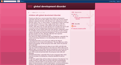 Desktop Screenshot of globaldevelopmentdisorderchildren.blogspot.com