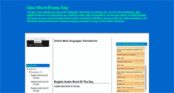 Desktop Screenshot of onewordeveryday.blogspot.com