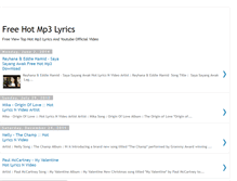 Tablet Screenshot of freehotmp3lyrics.blogspot.com
