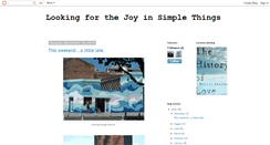 Desktop Screenshot of lookingforthejoyinsimplethings.blogspot.com