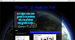 Desktop Screenshot of filosofiaunmododevida.blogspot.com