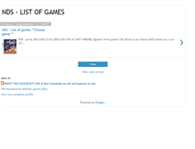 Tablet Screenshot of nds-listofgames.blogspot.com