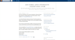 Desktop Screenshot of ab-core-and-stomach-exercises.blogspot.com