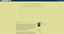 Desktop Screenshot of lifeisromantic.blogspot.com