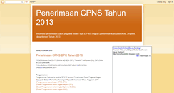 Desktop Screenshot of penerimaan-calon-pns.blogspot.com