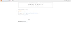 Desktop Screenshot of magic-fingers.blogspot.com