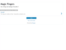 Tablet Screenshot of magic-fingers.blogspot.com
