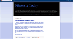 Desktop Screenshot of fitness-4-today.blogspot.com