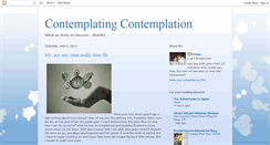Desktop Screenshot of contemplatingcontemplation.blogspot.com