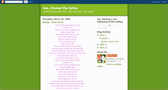 Desktop Screenshot of lyricsoftheseconds.blogspot.com