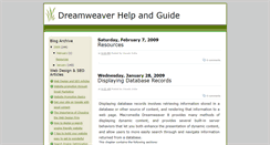 Desktop Screenshot of dreamweaver-help-guide.blogspot.com