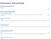 Tablet Screenshot of dreamweaver-help-guide.blogspot.com