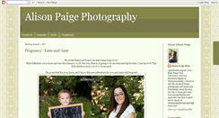 Desktop Screenshot of alisonpaigephotography.blogspot.com