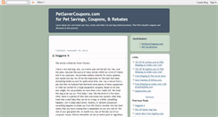 Desktop Screenshot of petsavercoupons.blogspot.com