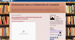 Desktop Screenshot of estrategiasparalaformaciondreusuarios.blogspot.com