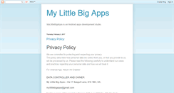 Desktop Screenshot of mylittlebigapps.blogspot.com