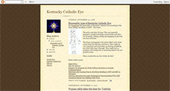 Desktop Screenshot of kentuckycatholiceye.blogspot.com