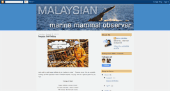 Desktop Screenshot of marinemammalobserver.blogspot.com