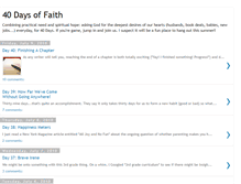 Tablet Screenshot of fortydaysoffaith.blogspot.com